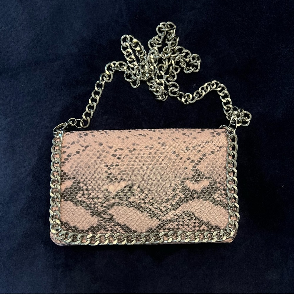 Missguided Faux Snake Print Bag